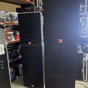 Rack de amplificación JBL 4x QSC PLX2402 1x procesador DBX DriveRack 1 Fc de transporte mecanizado